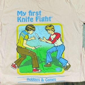 Funny Tee "My First Knife Fight"